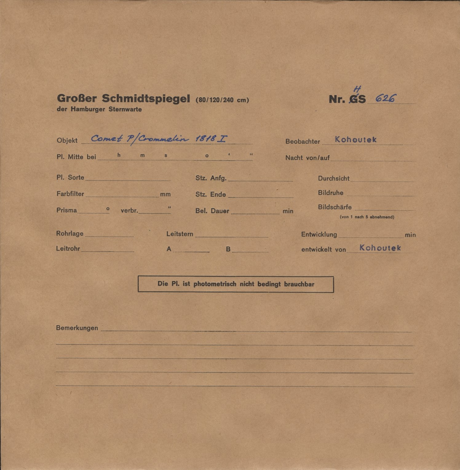 Plattenhuelle HS00626