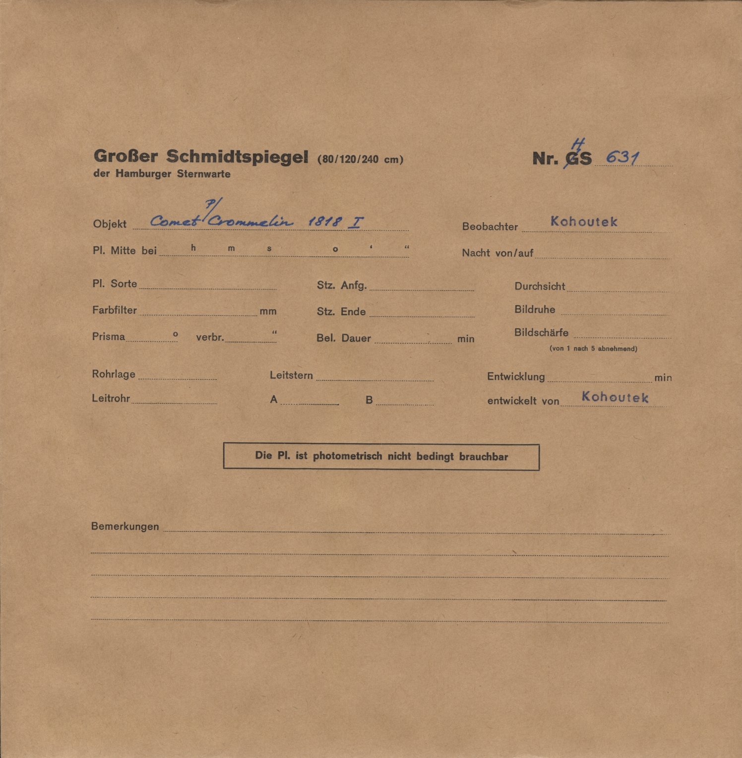 Plattenhuelle HS00631