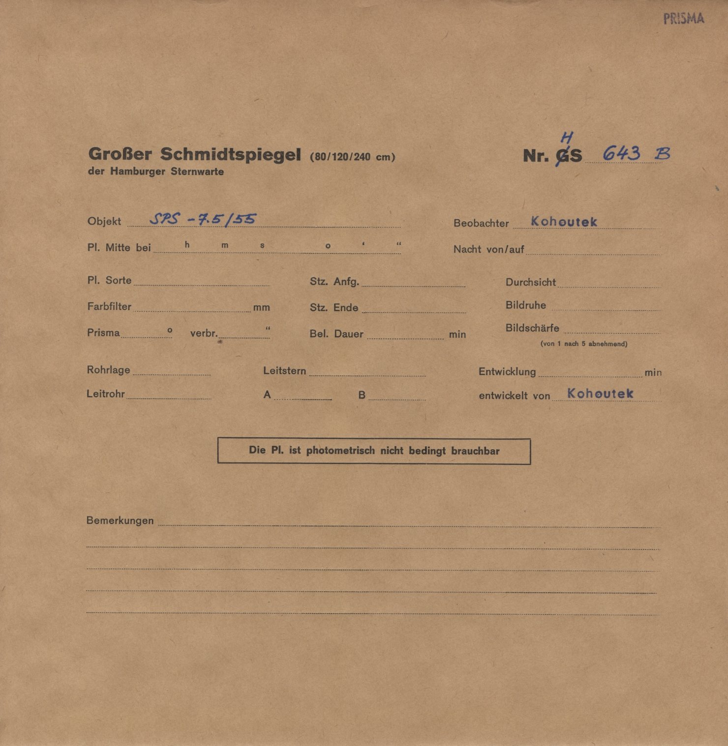Plattenhuelle HS00643
