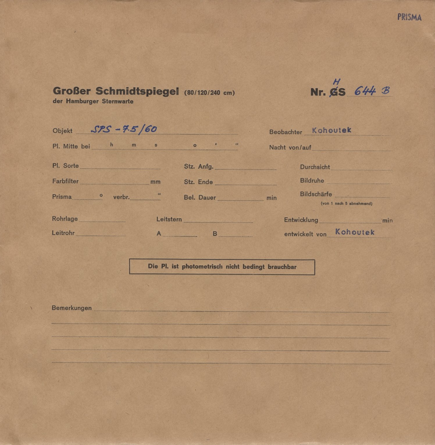Plattenhuelle HS00644
