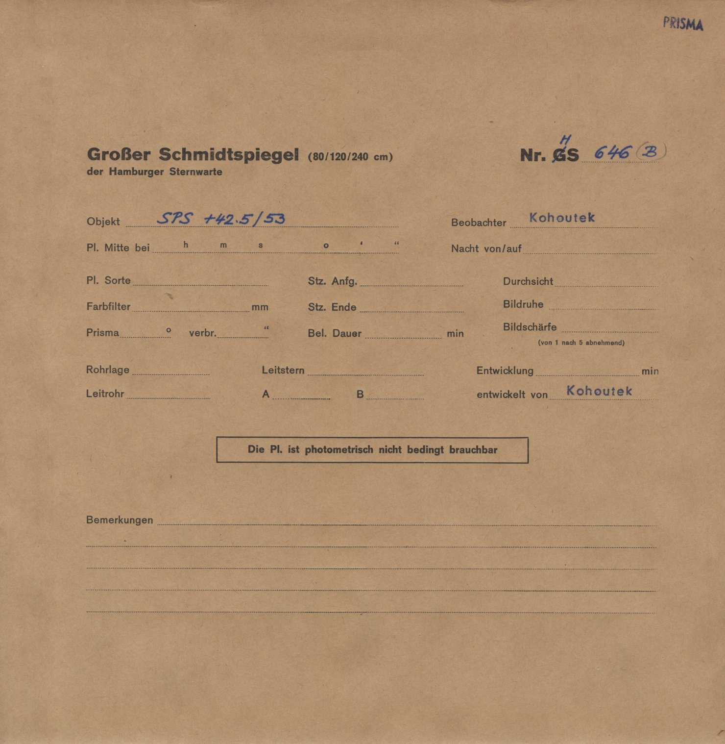 Plattenhuelle HS00646