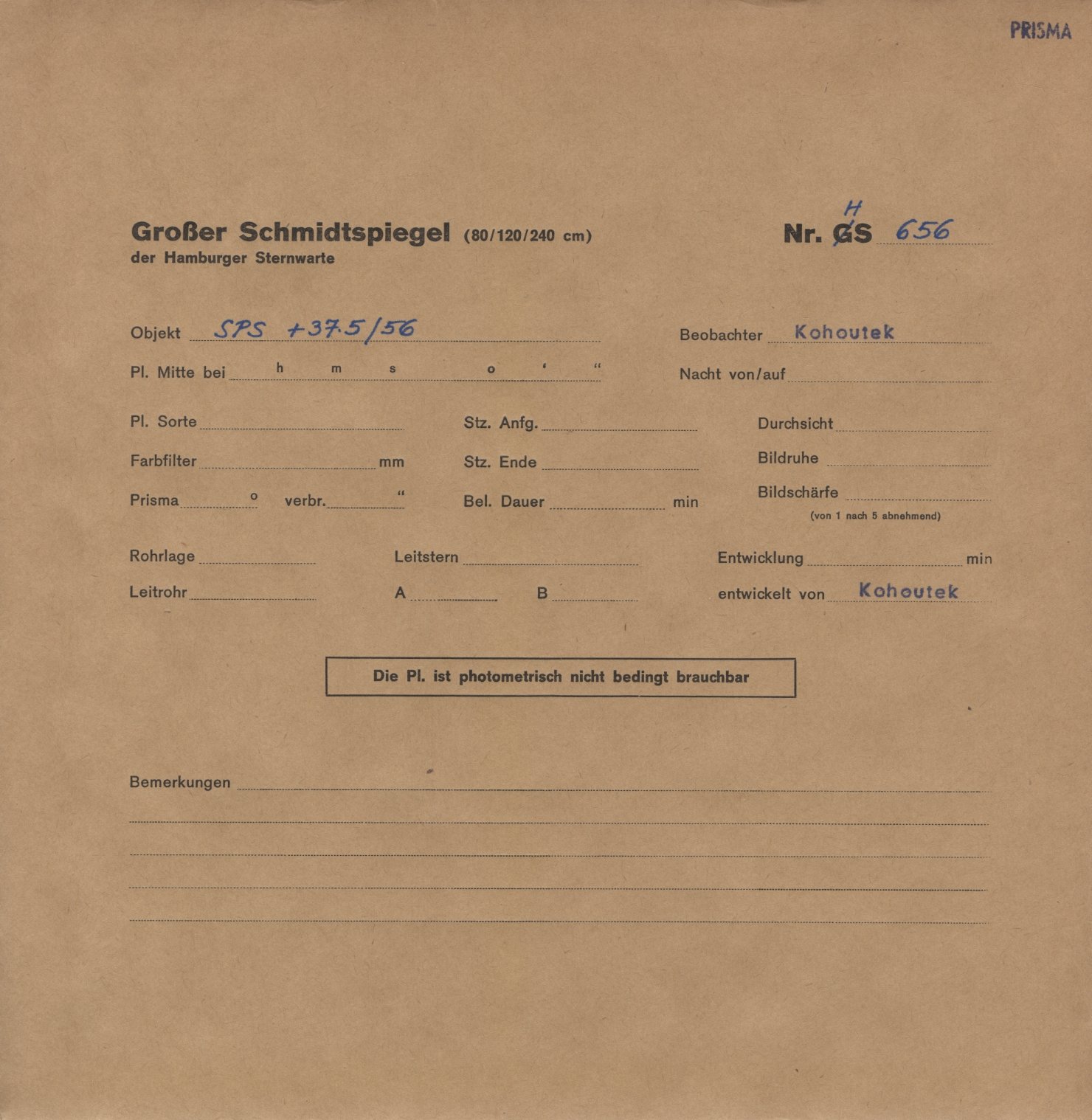 Plattenhuelle HS00656