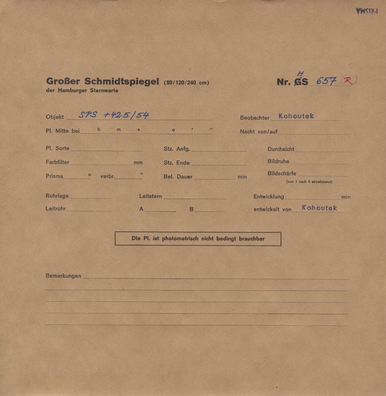 Plattenhuelle HS00657