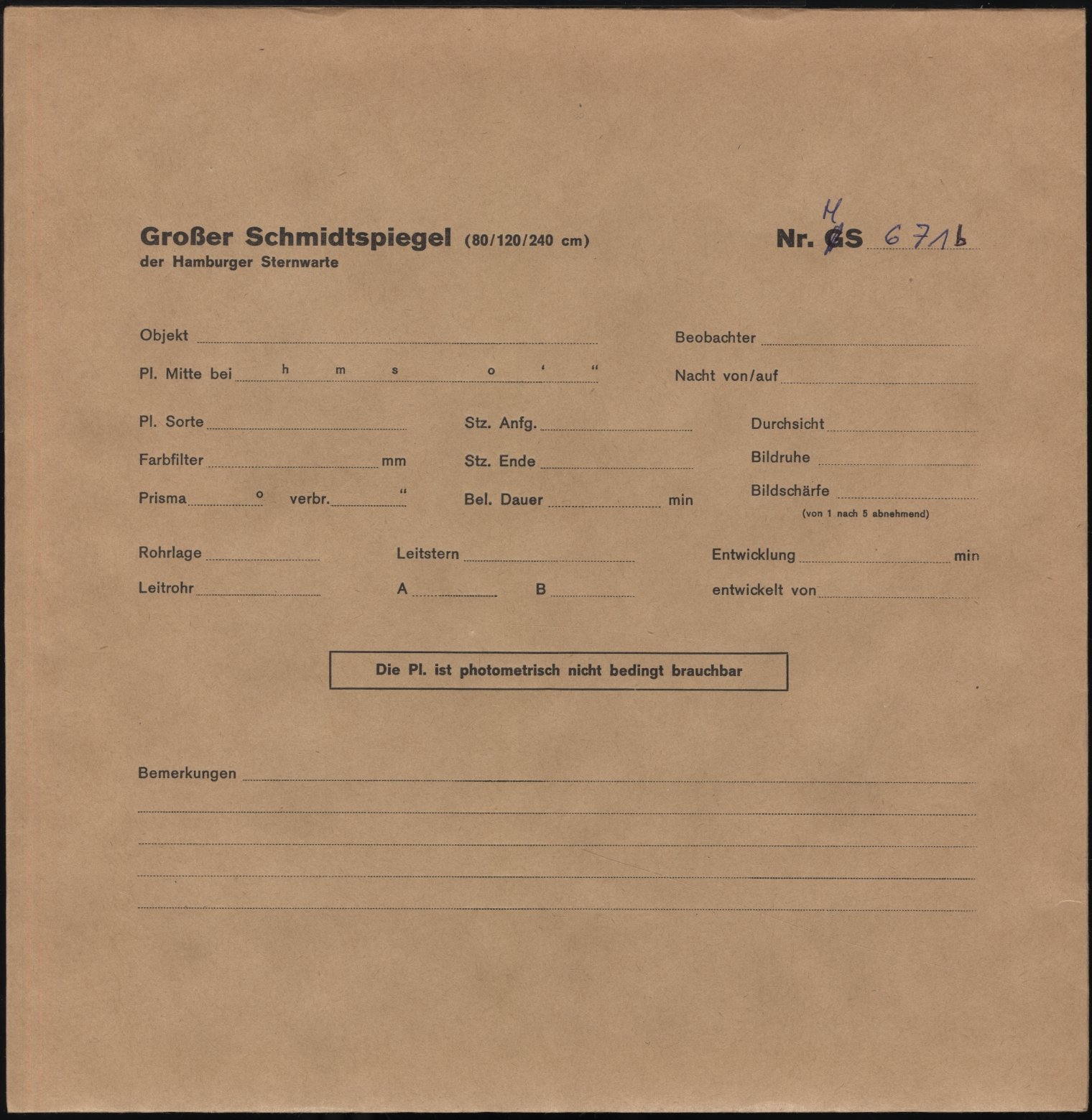Plattenhuelle HS00671