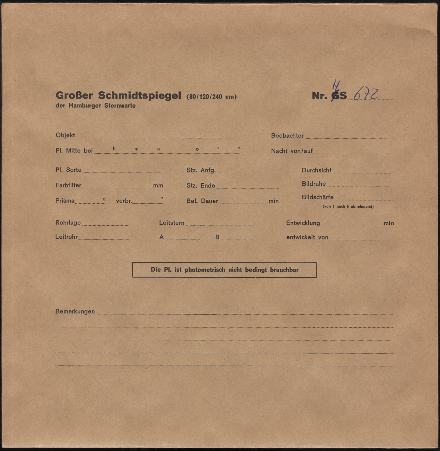Plattenhuelle HS00672