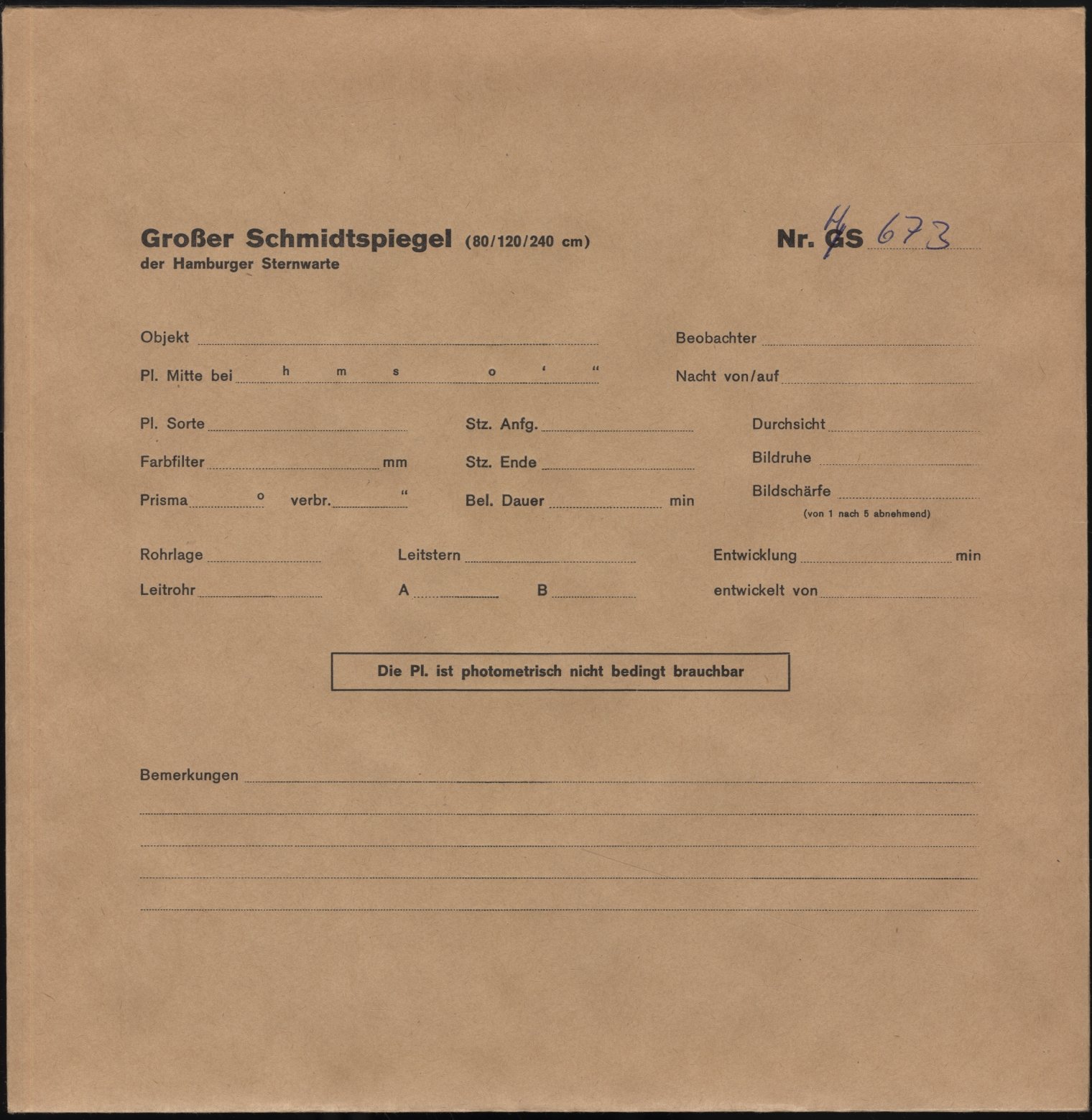 Plattenhuelle HS00673