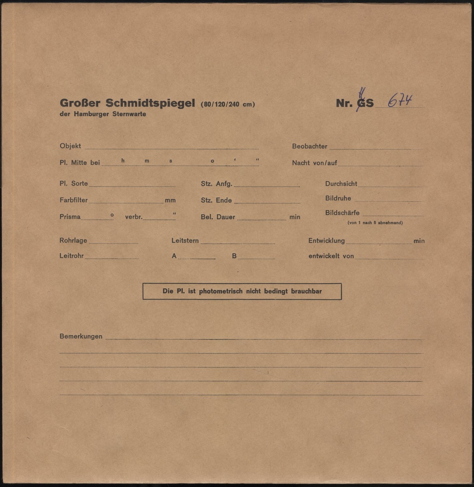 Plattenhuelle HS00674
