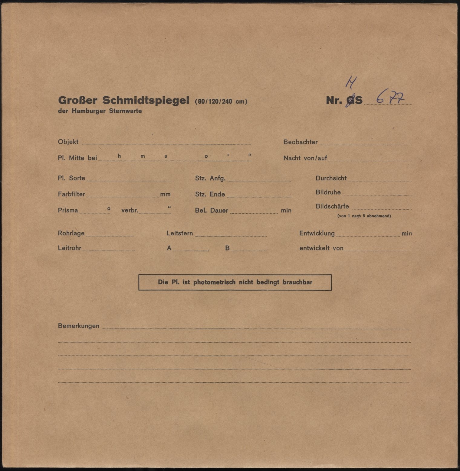 Plattenhuelle HS00677