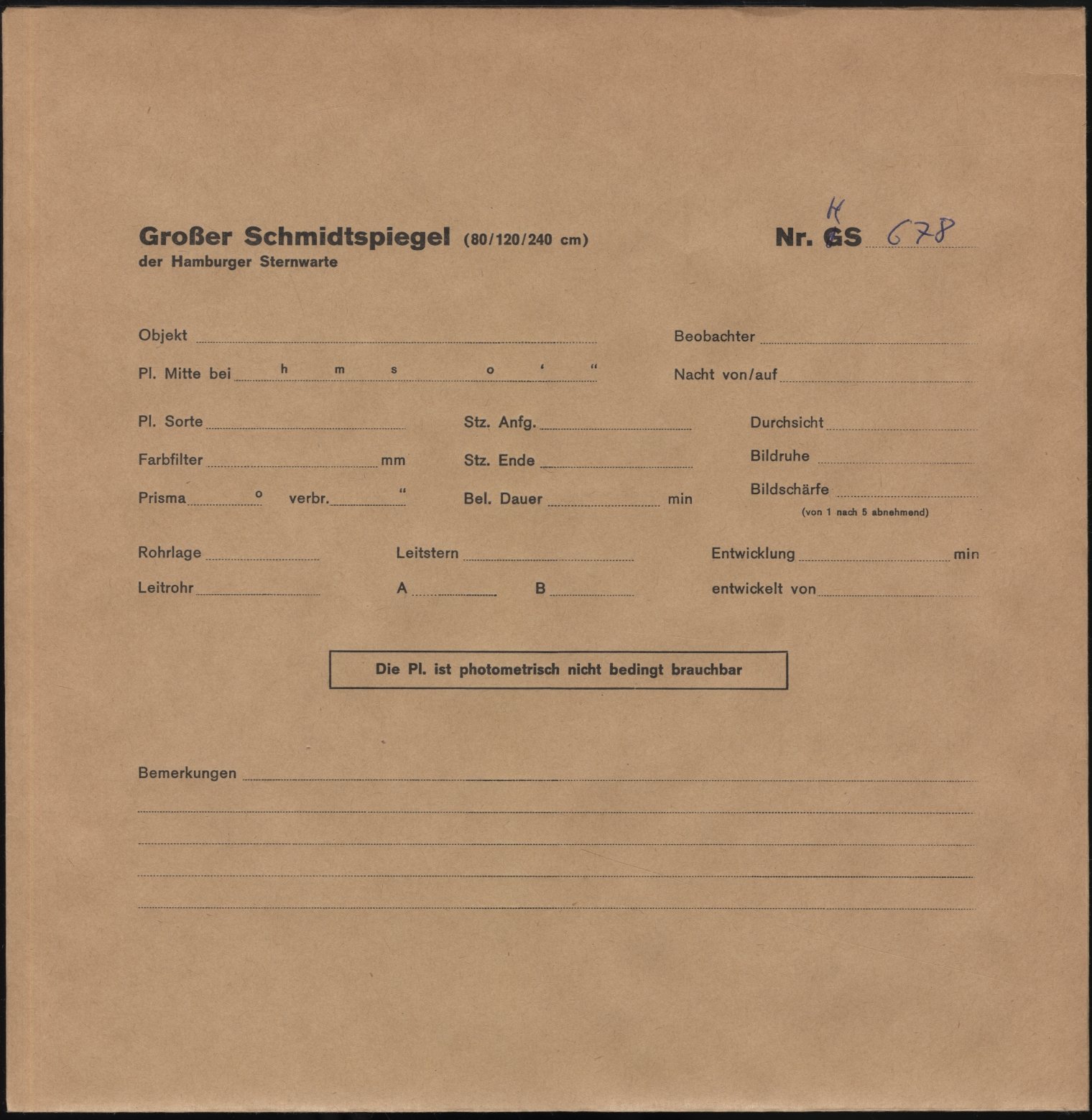 Plattenhuelle HS00678