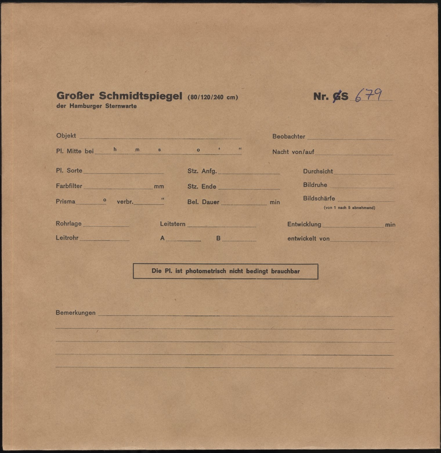 Plattenhuelle HS00679