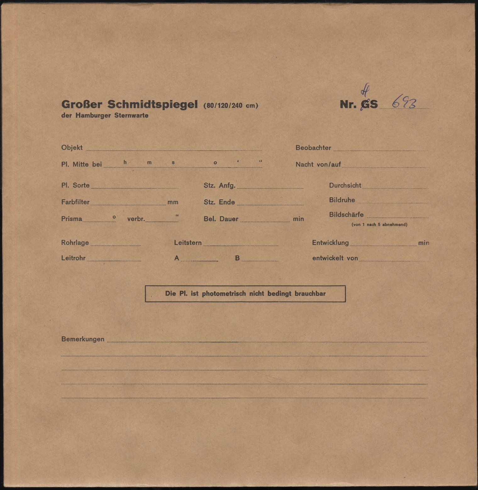 Plattenhuelle HS00693