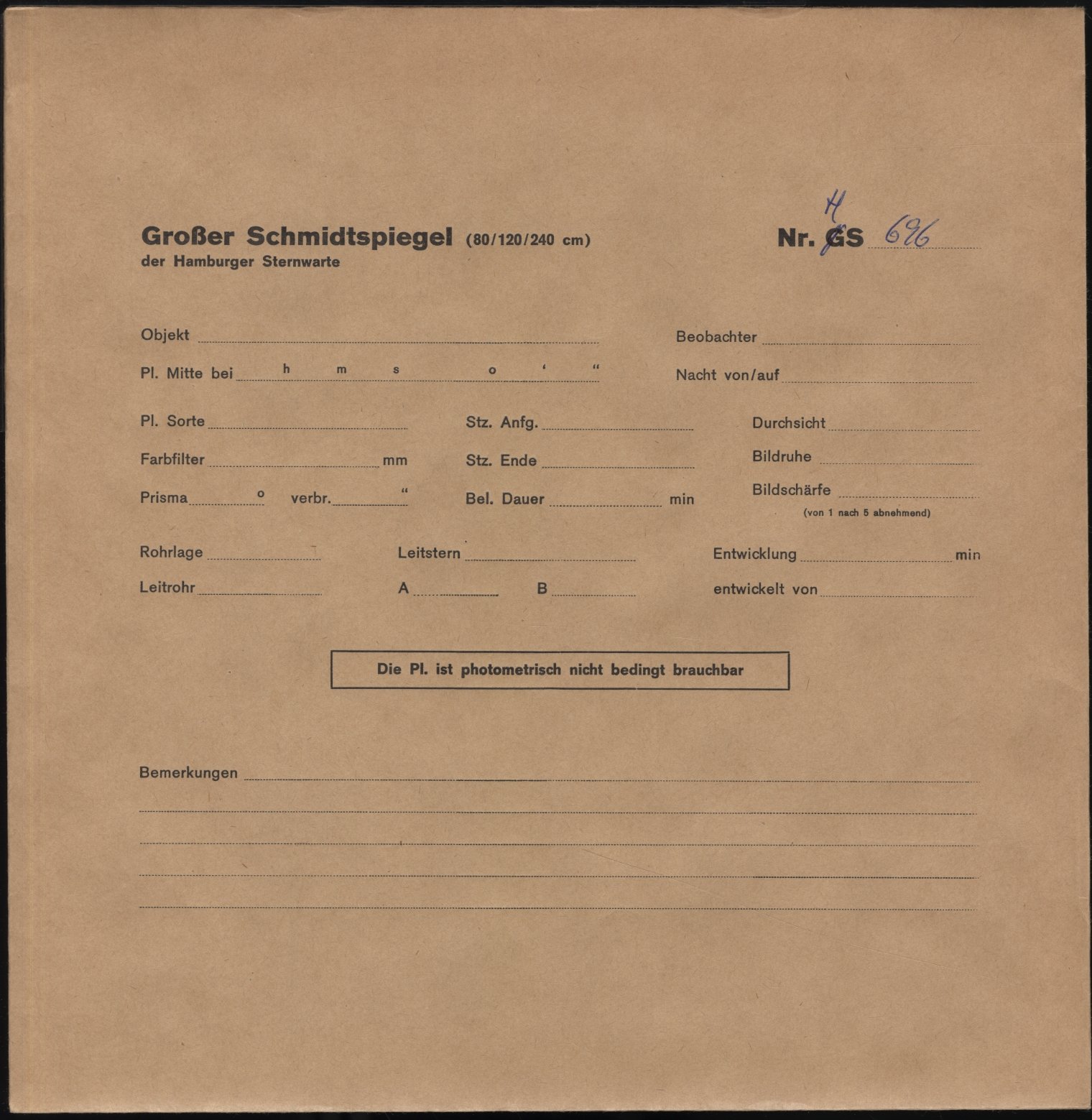 Plattenhuelle HS00696