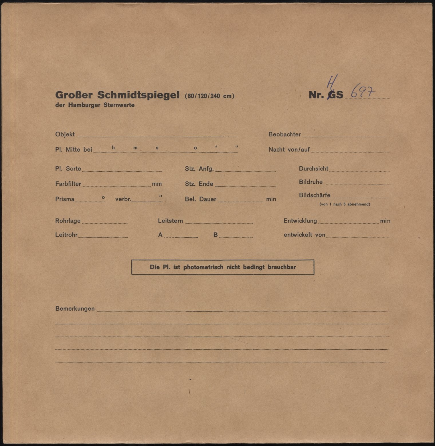 Plattenhuelle HS00697