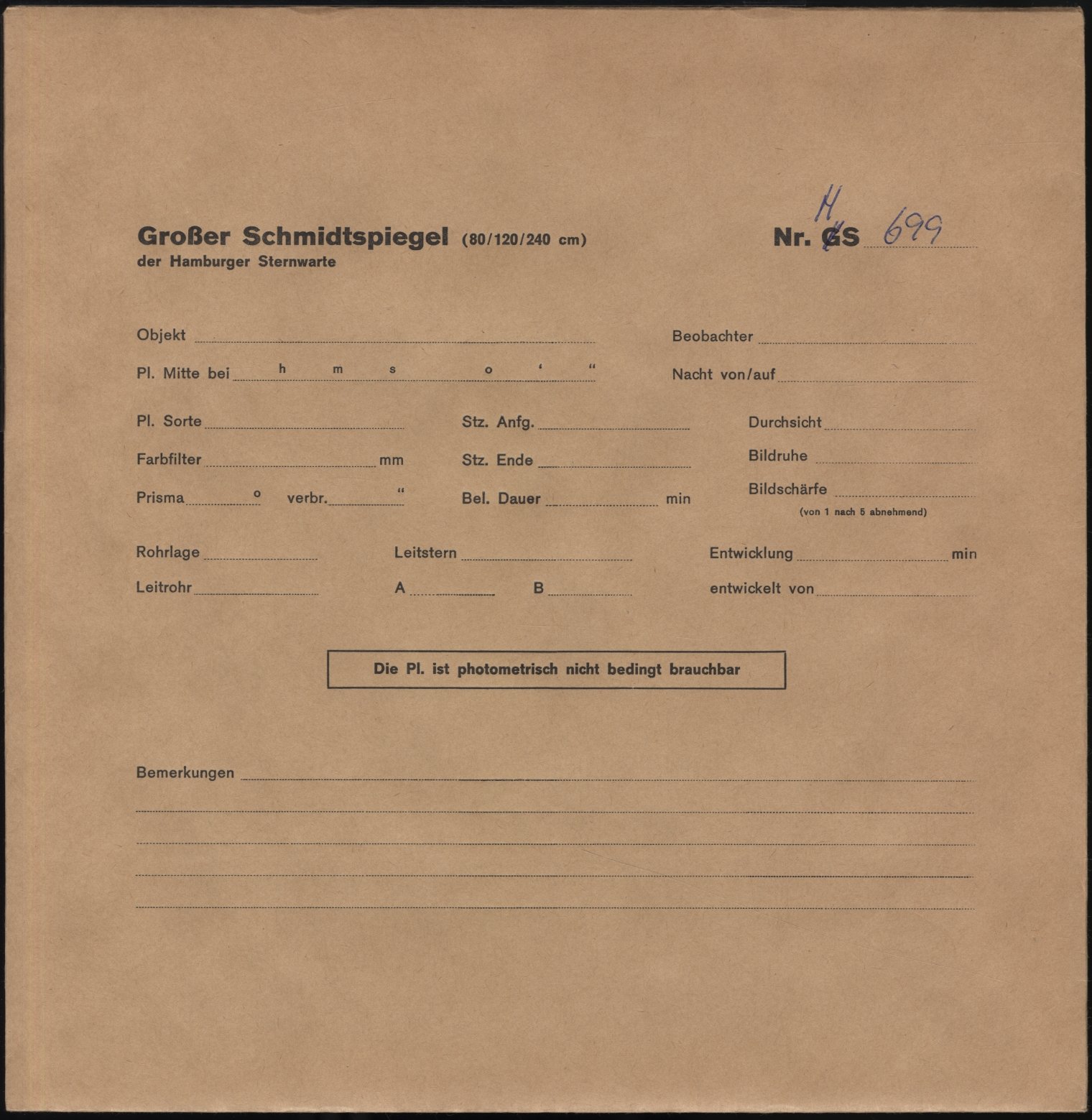 Plattenhuelle HS00699