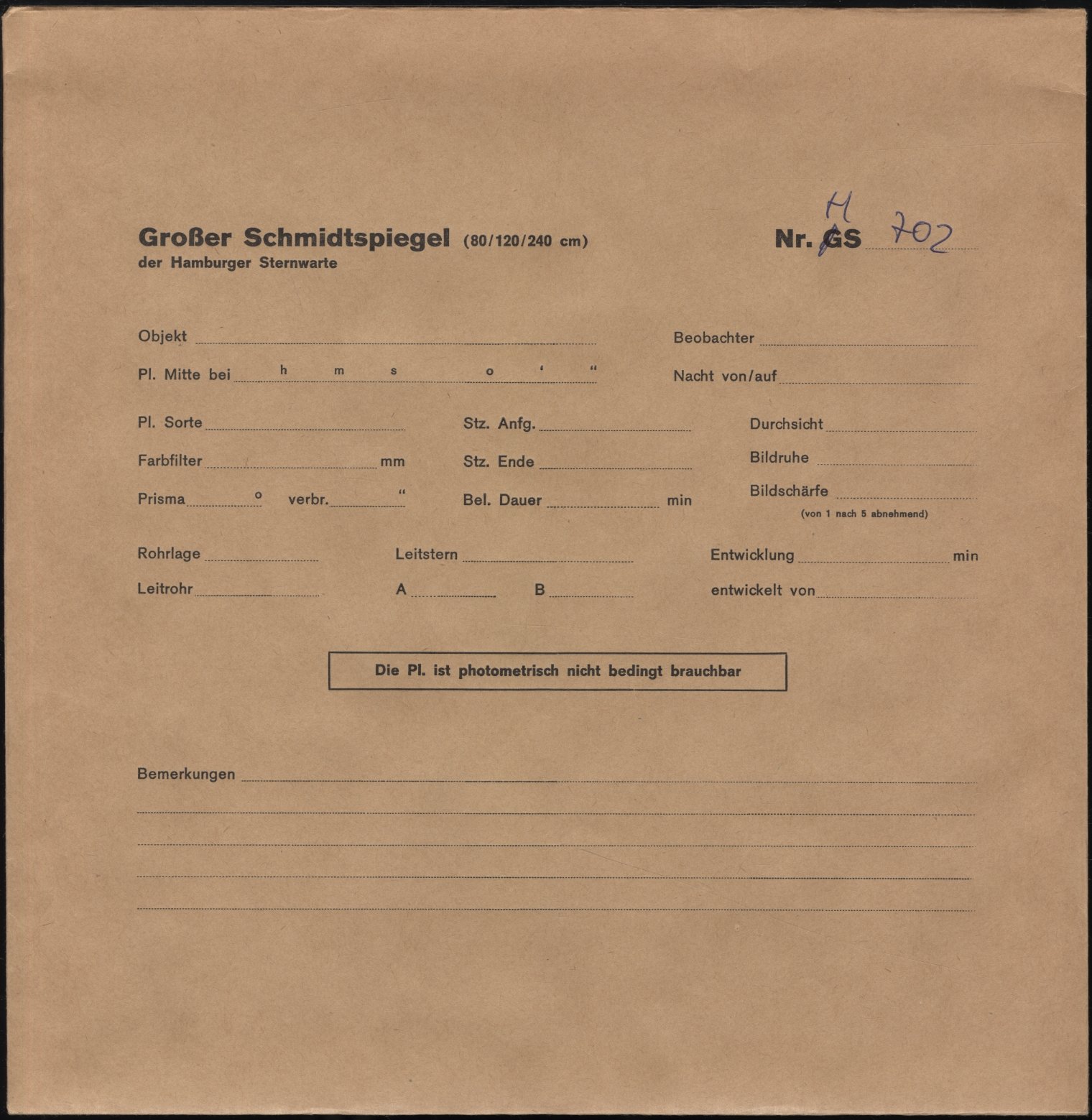 Plattenhuelle HS00702