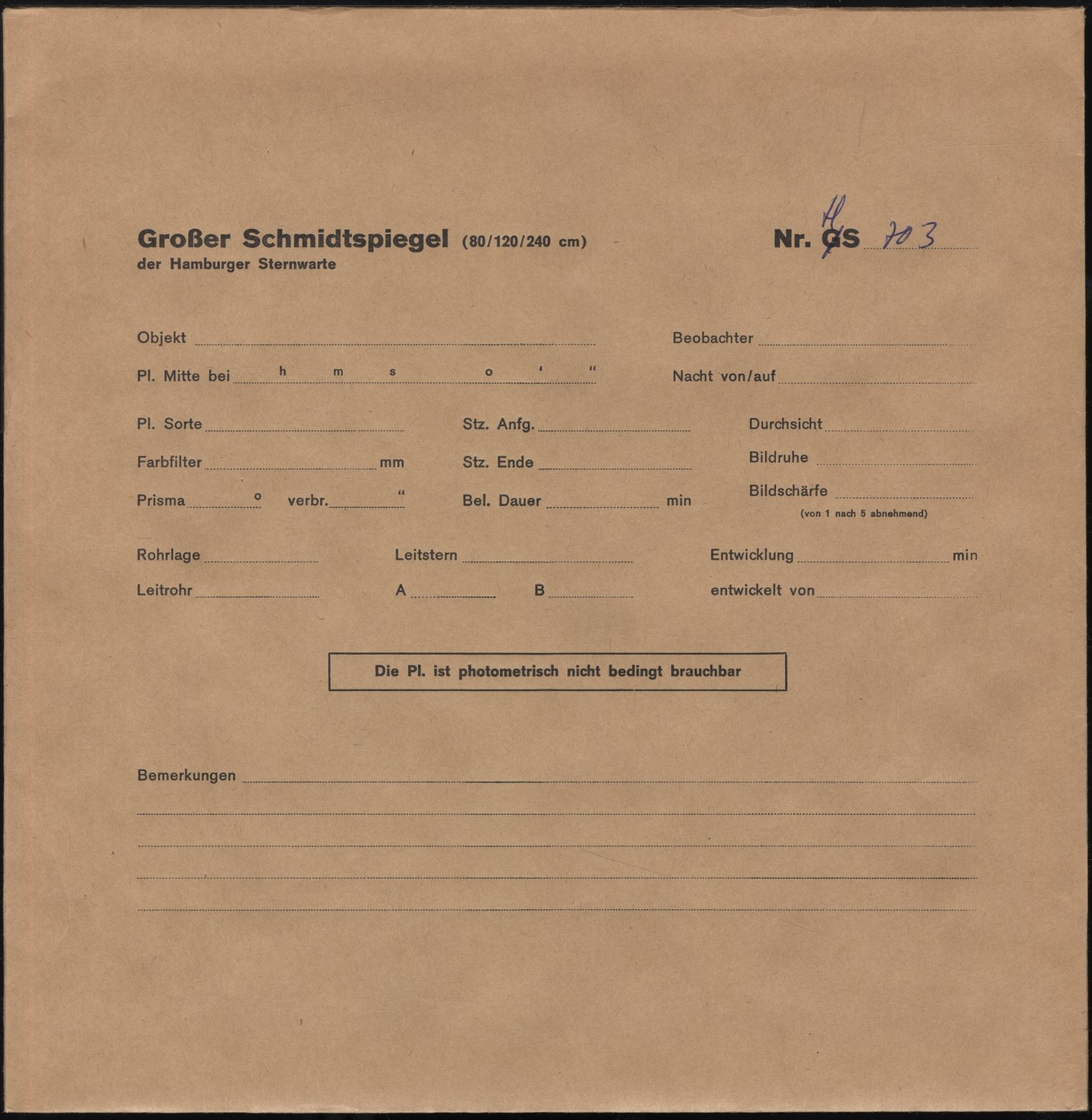 Plattenhuelle HS00703