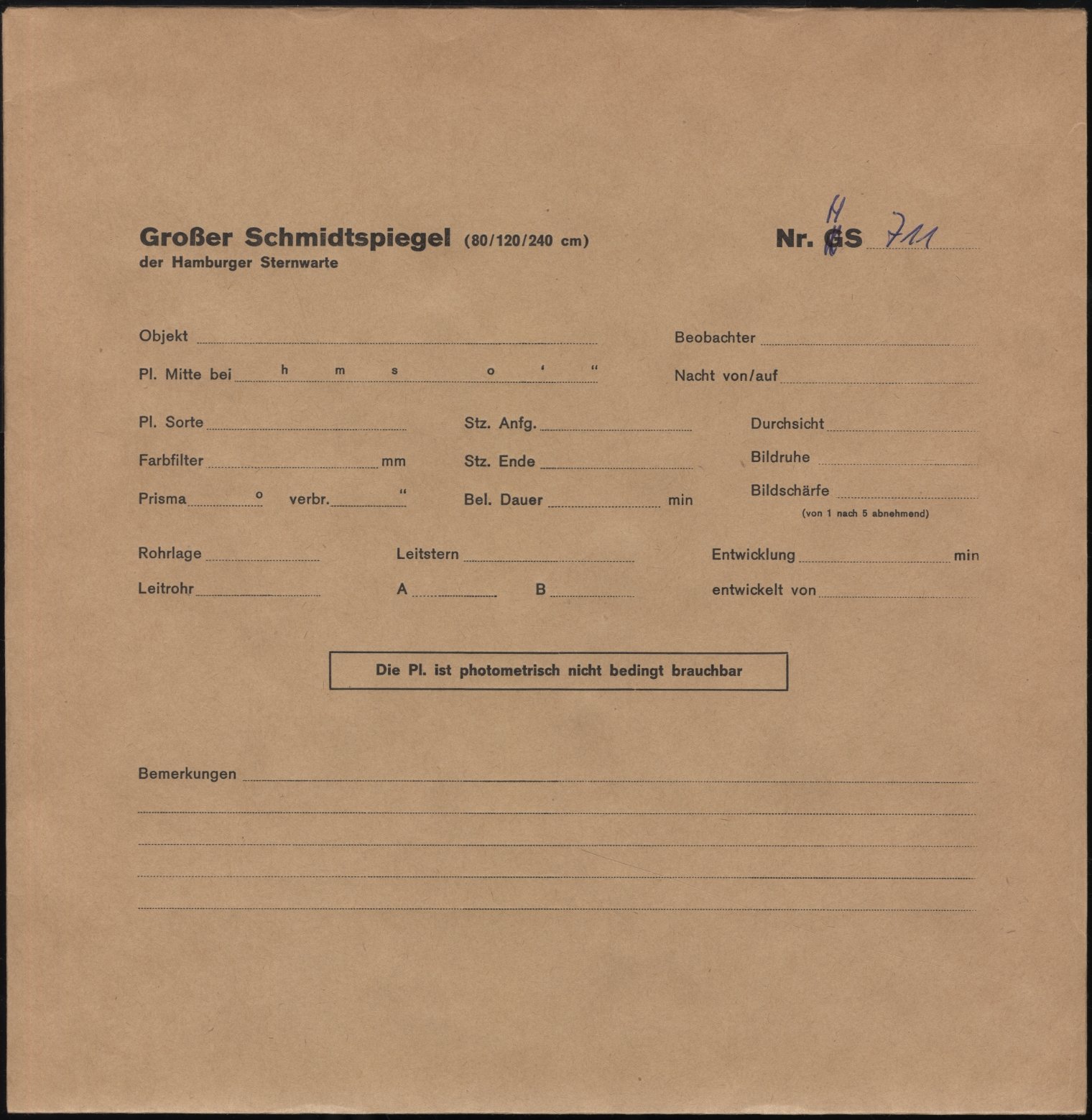Plattenhuelle HS00711