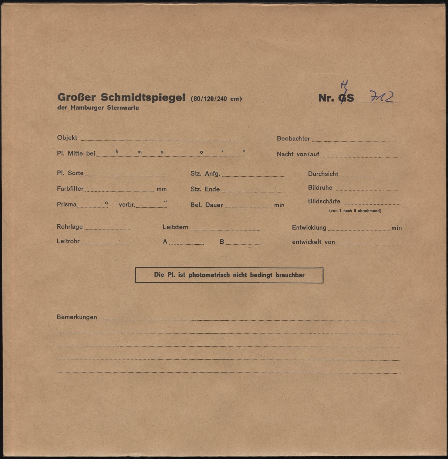 Plattenhuelle HS00712