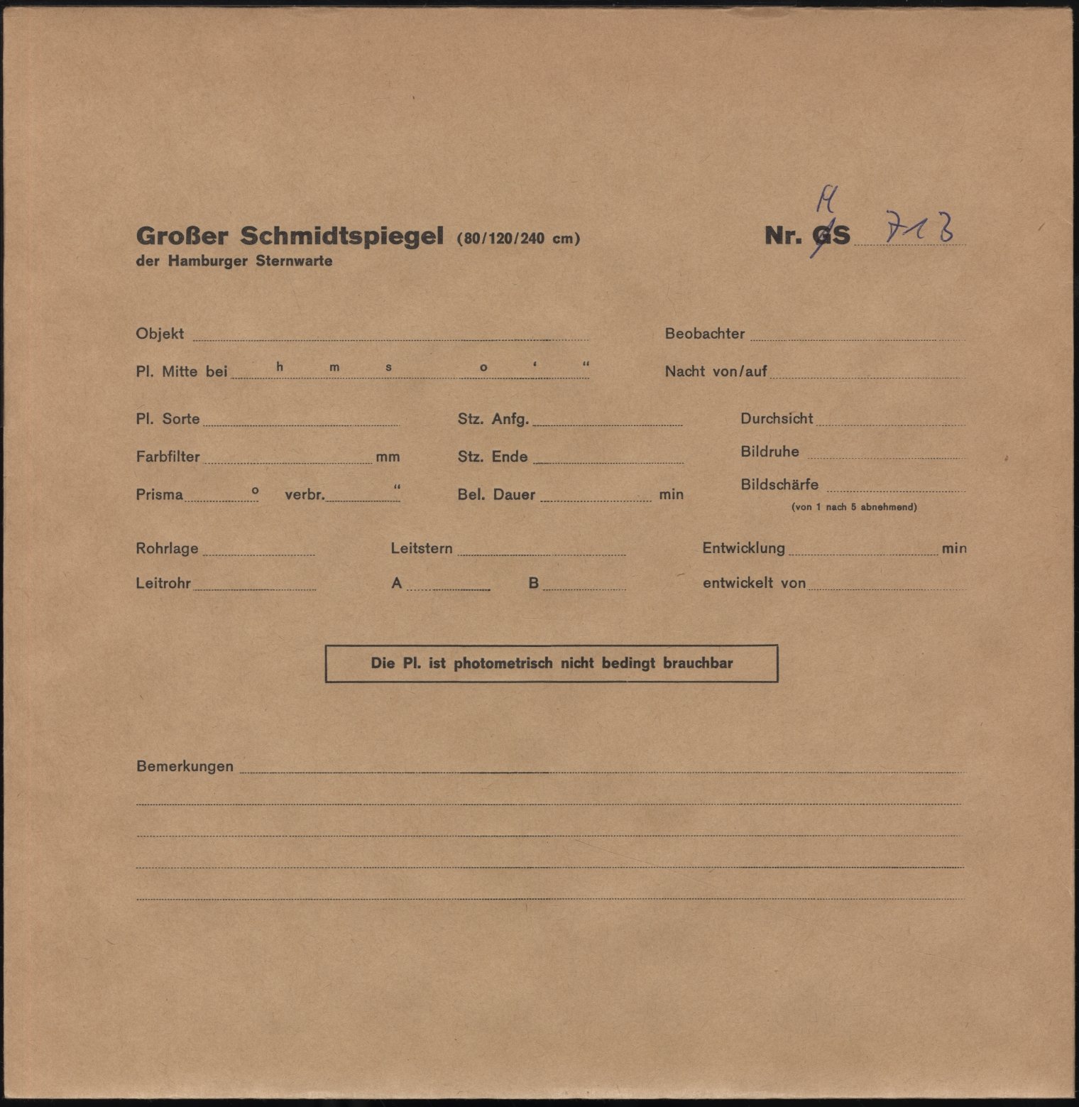 Plattenhuelle HS00713