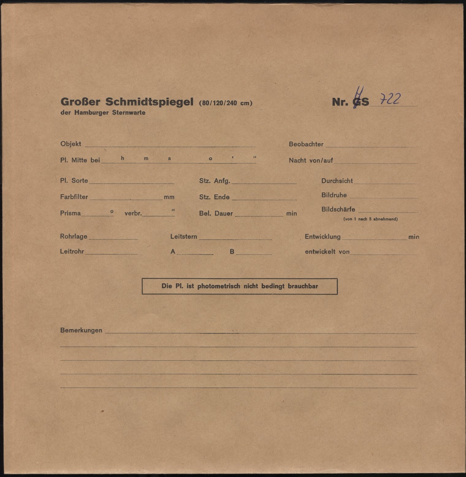 Plattenhuelle HS00722