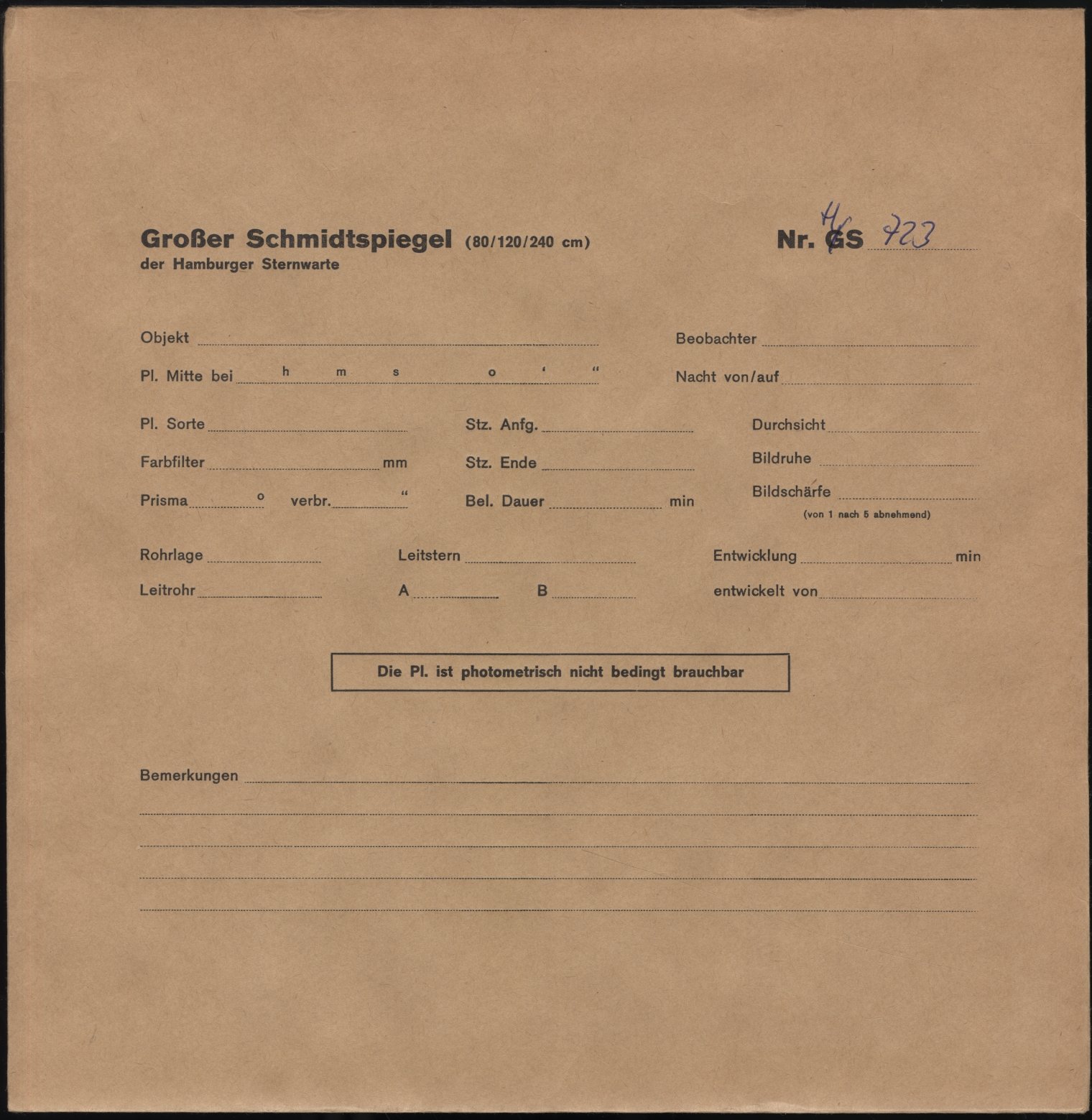 Plattenhuelle HS00723