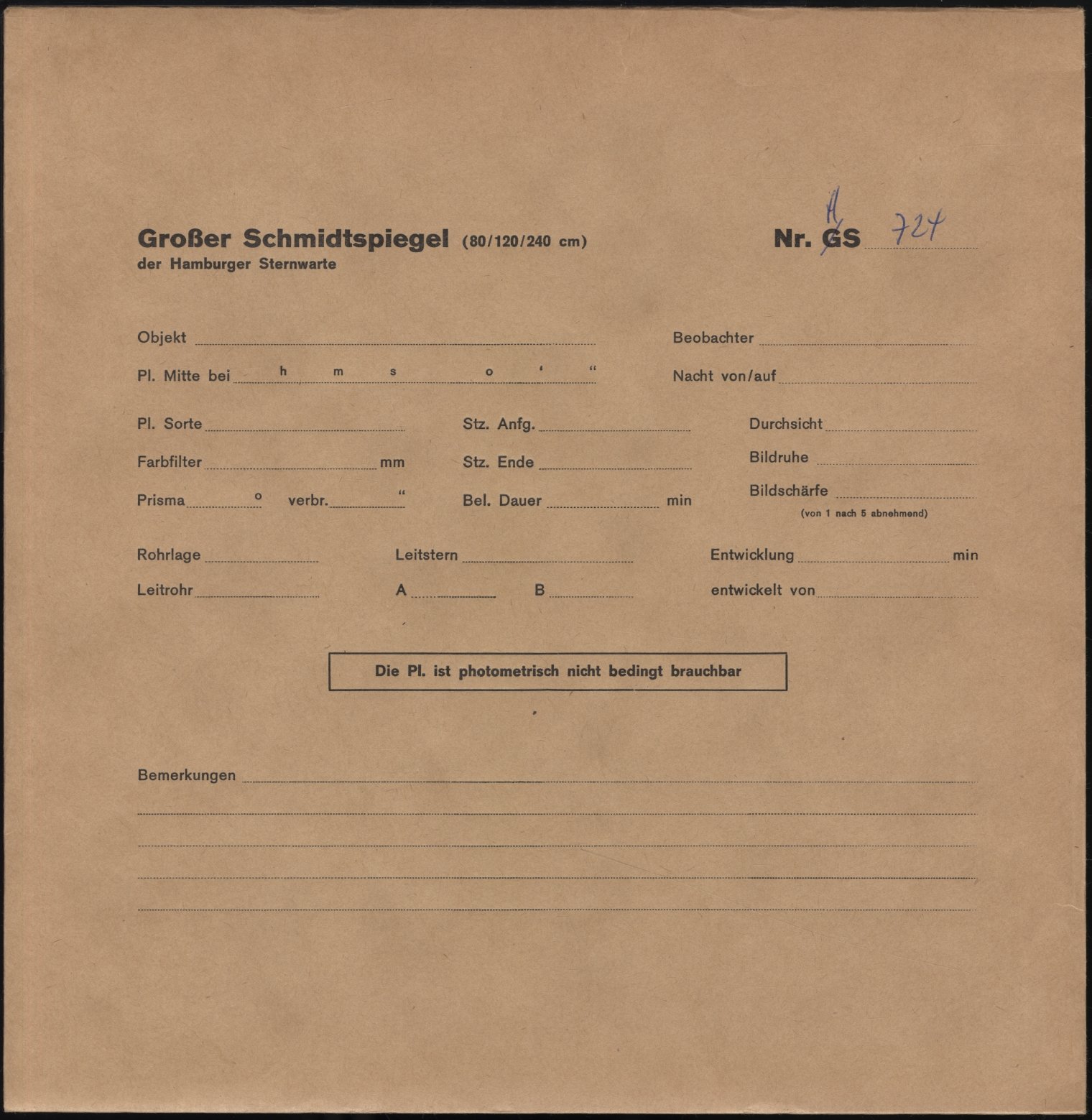 Plattenhuelle HS00724