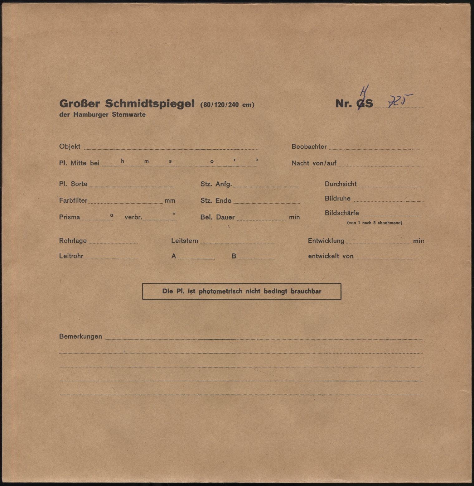 Plattenhuelle HS00725