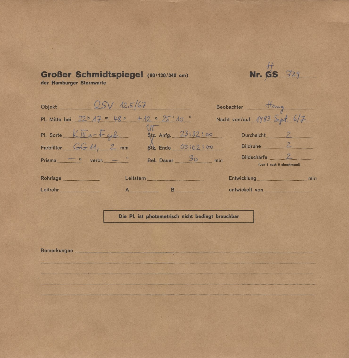 Plattenhuelle HS00729