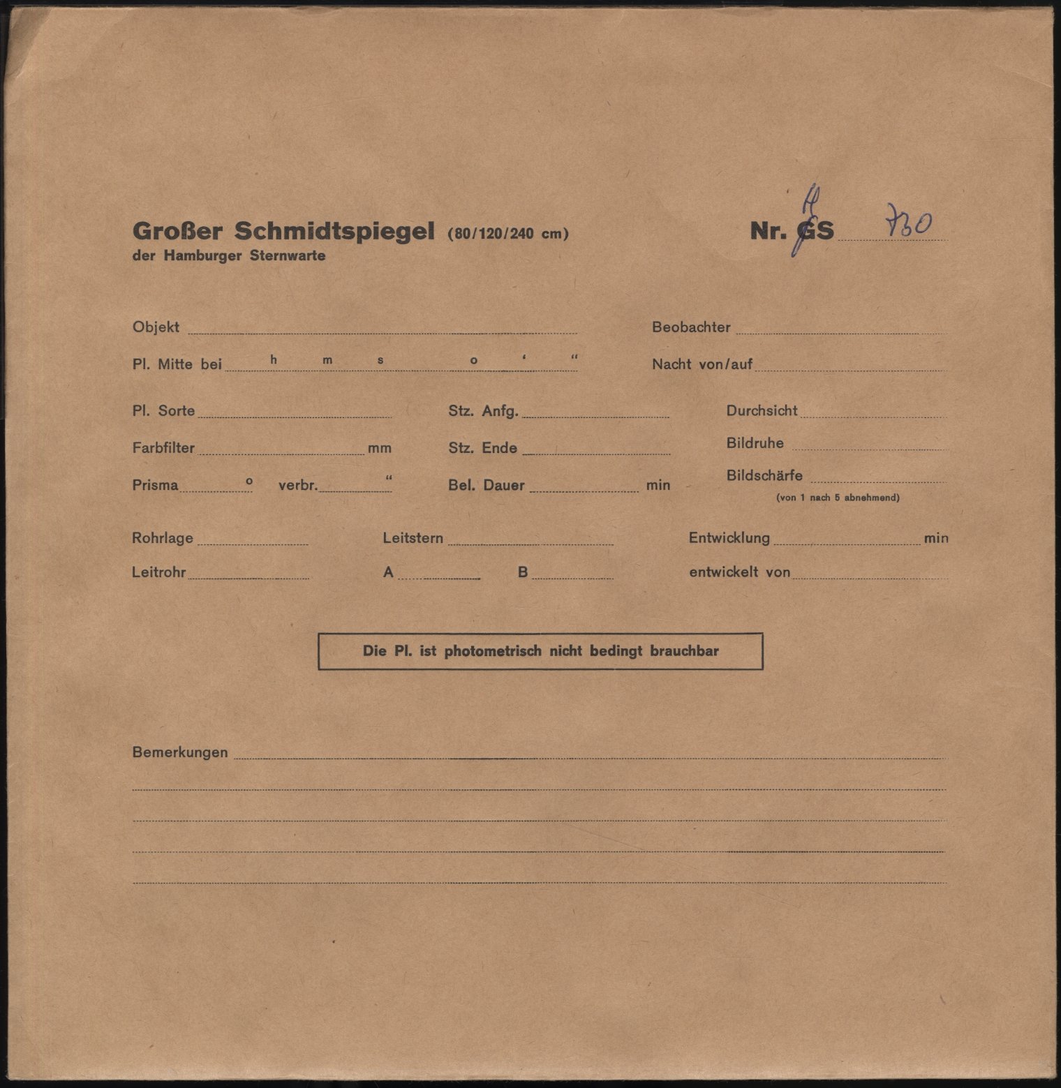 Plattenhuelle HS00730