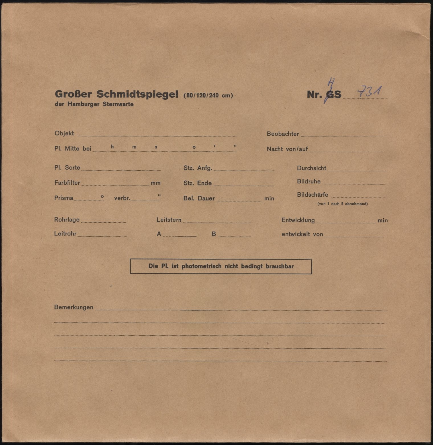 Plattenhuelle HS00731