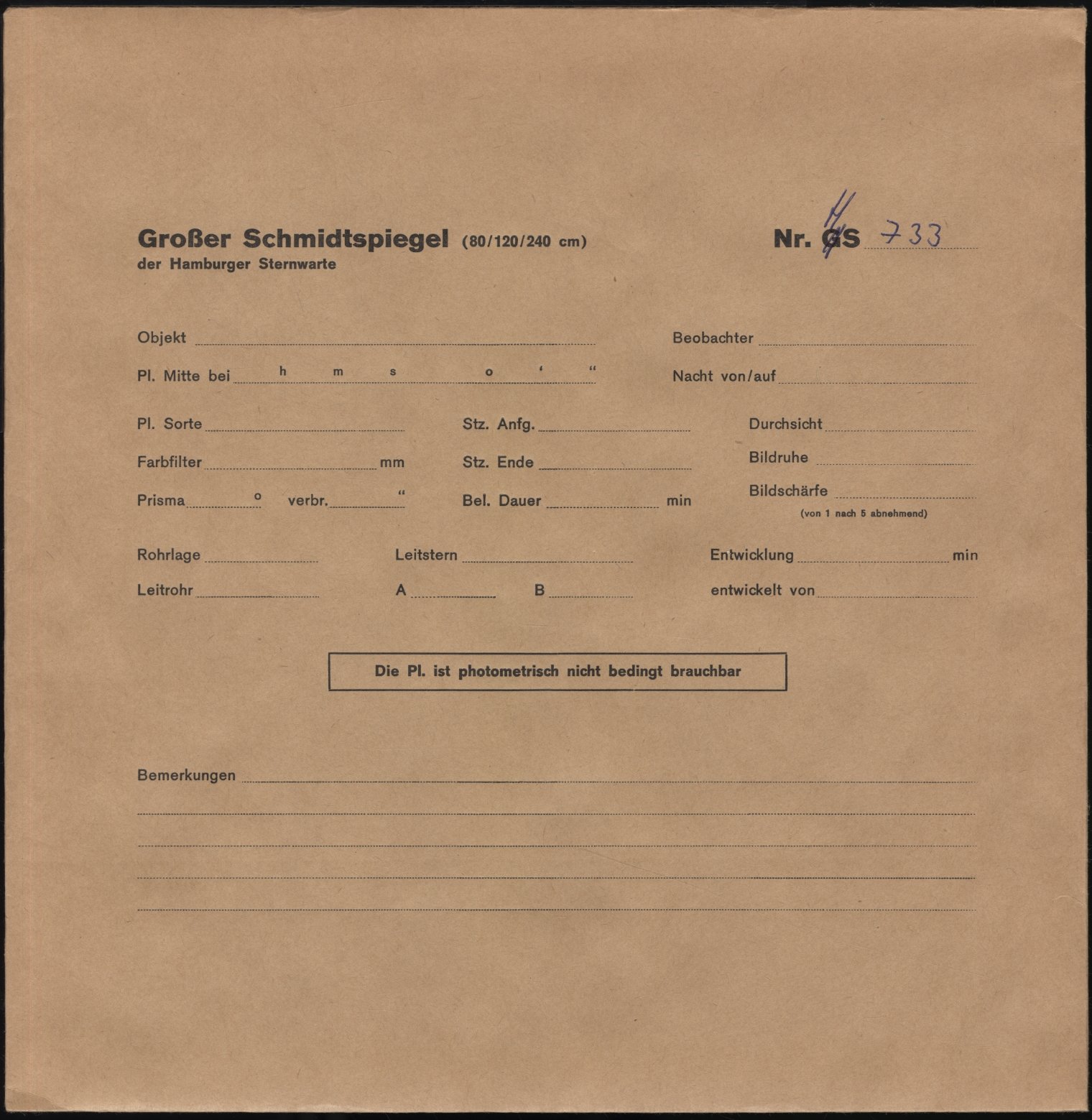 Plattenhuelle HS00733