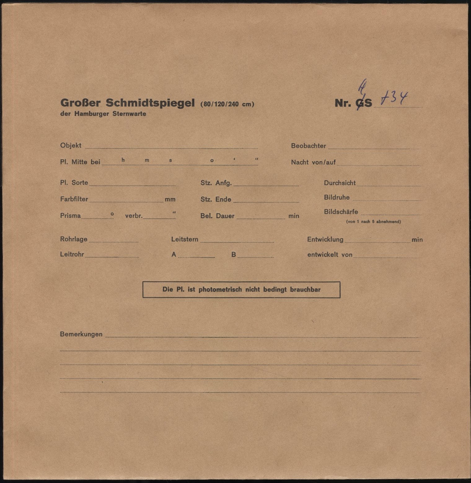 Plattenhuelle HS00734