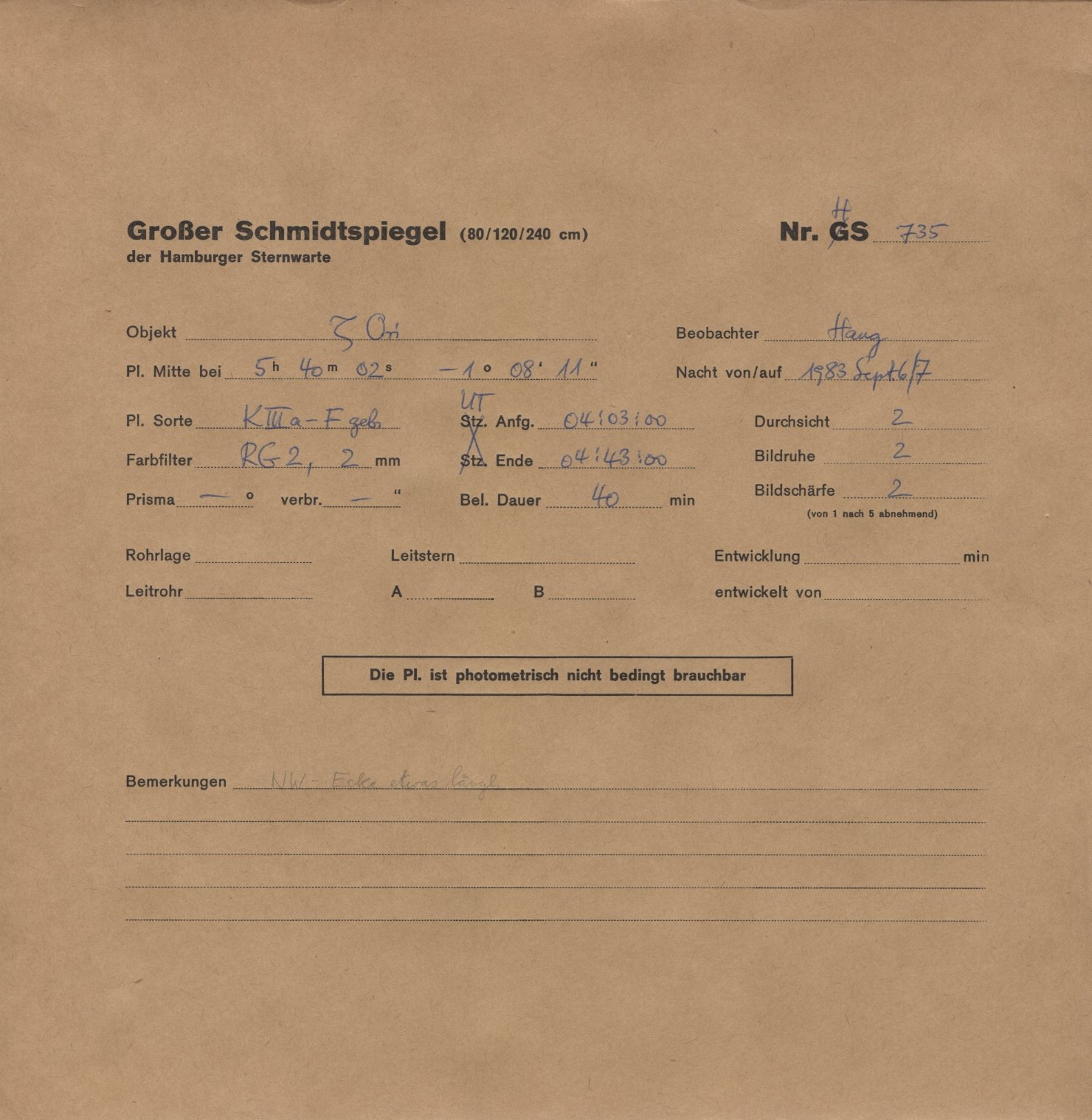 Plattenhuelle HS00735