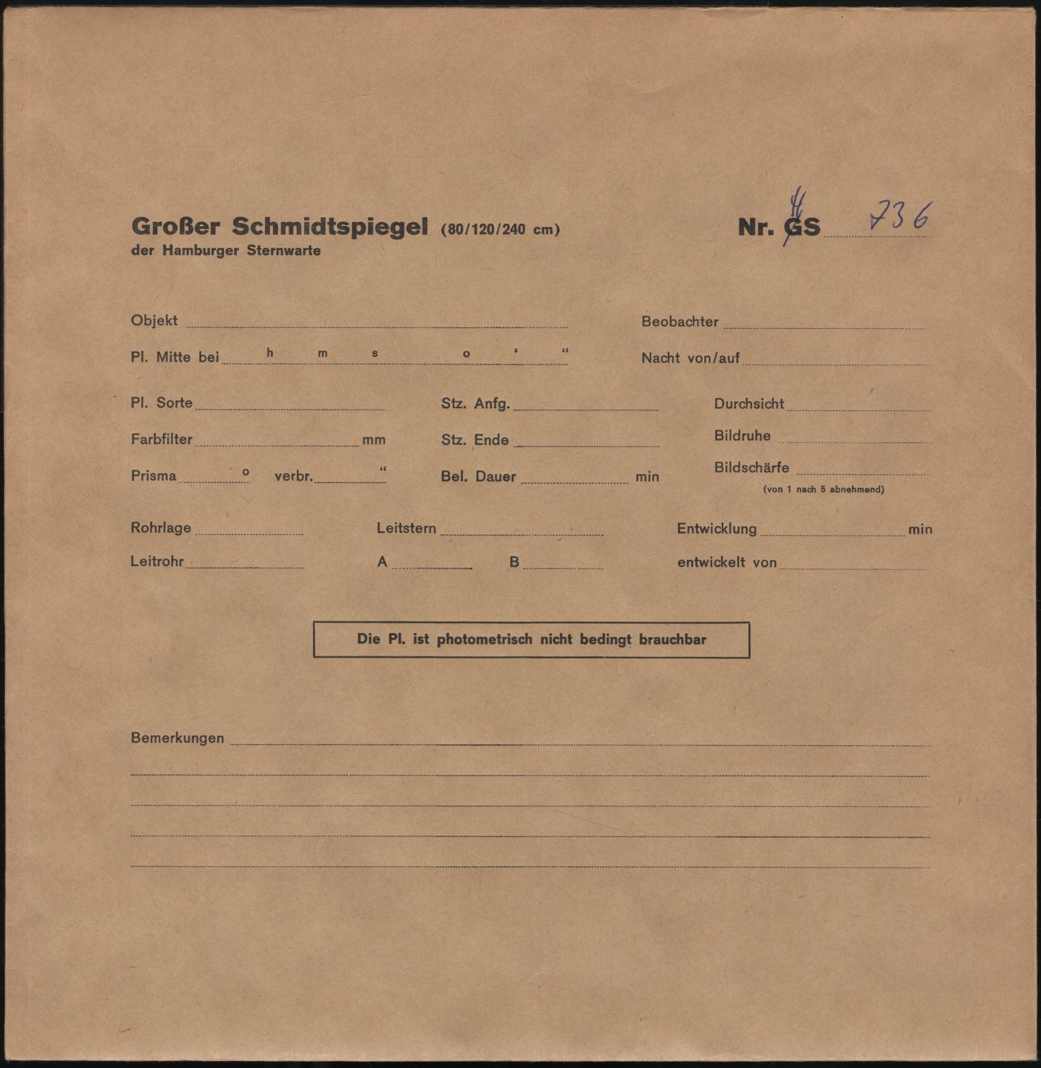 Plattenhuelle HS00736