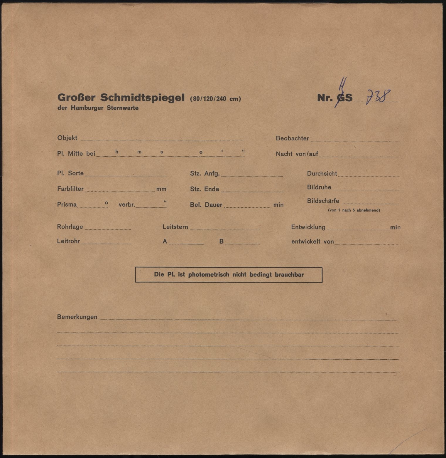 Plattenhuelle HS00738