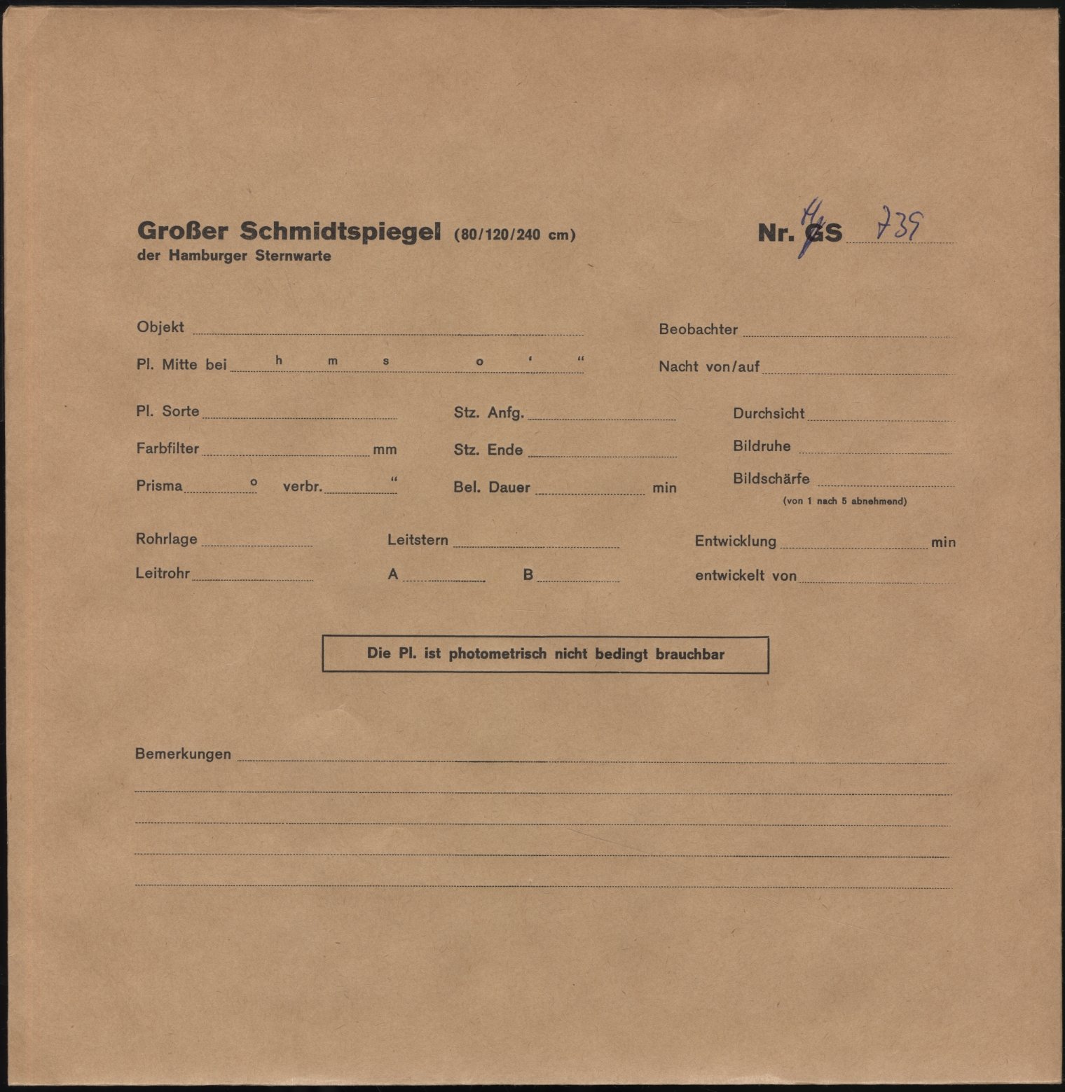 Plattenhuelle HS00739