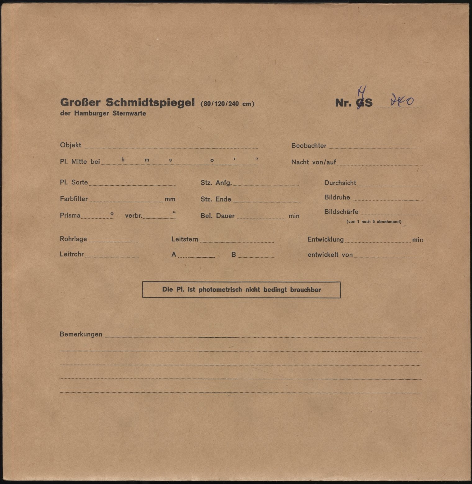 Plattenhuelle HS00740