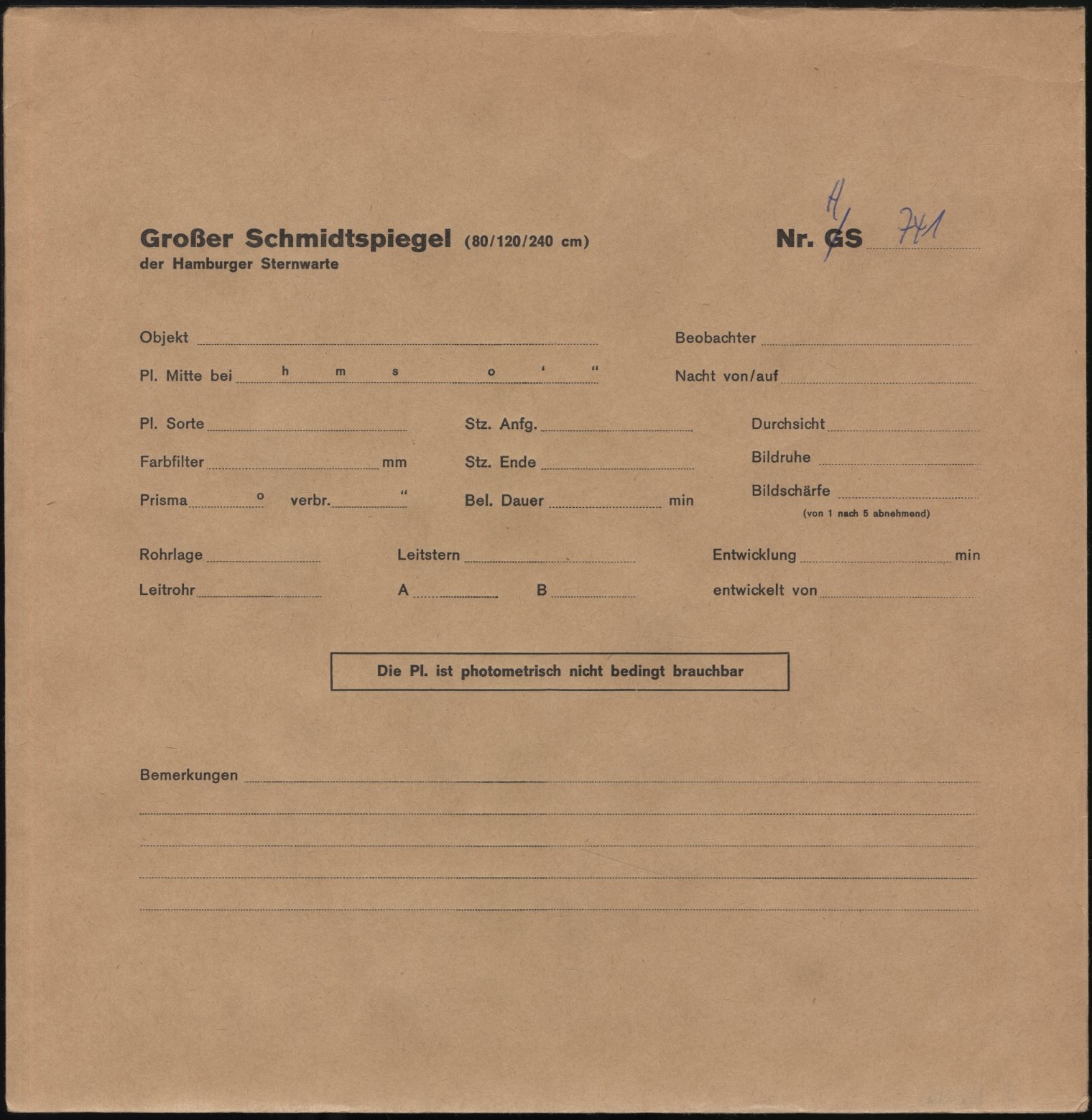 Plattenhuelle HS00741