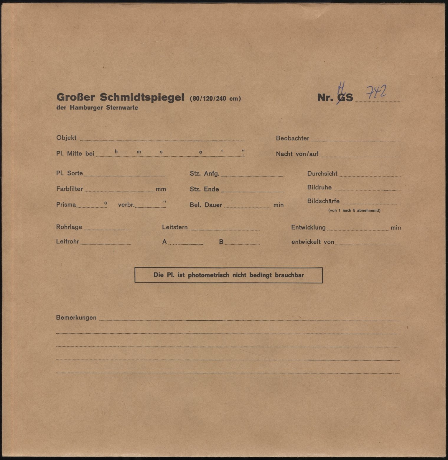Plattenhuelle HS00742