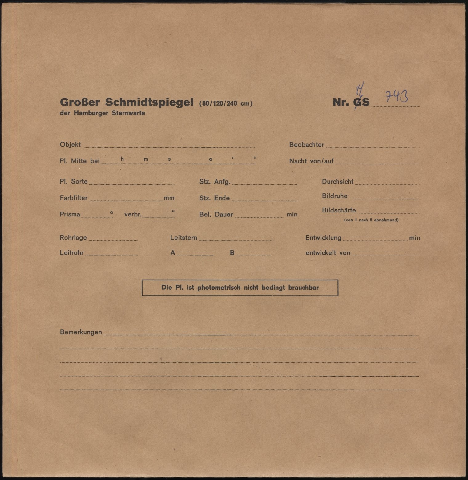 Plattenhuelle HS00743