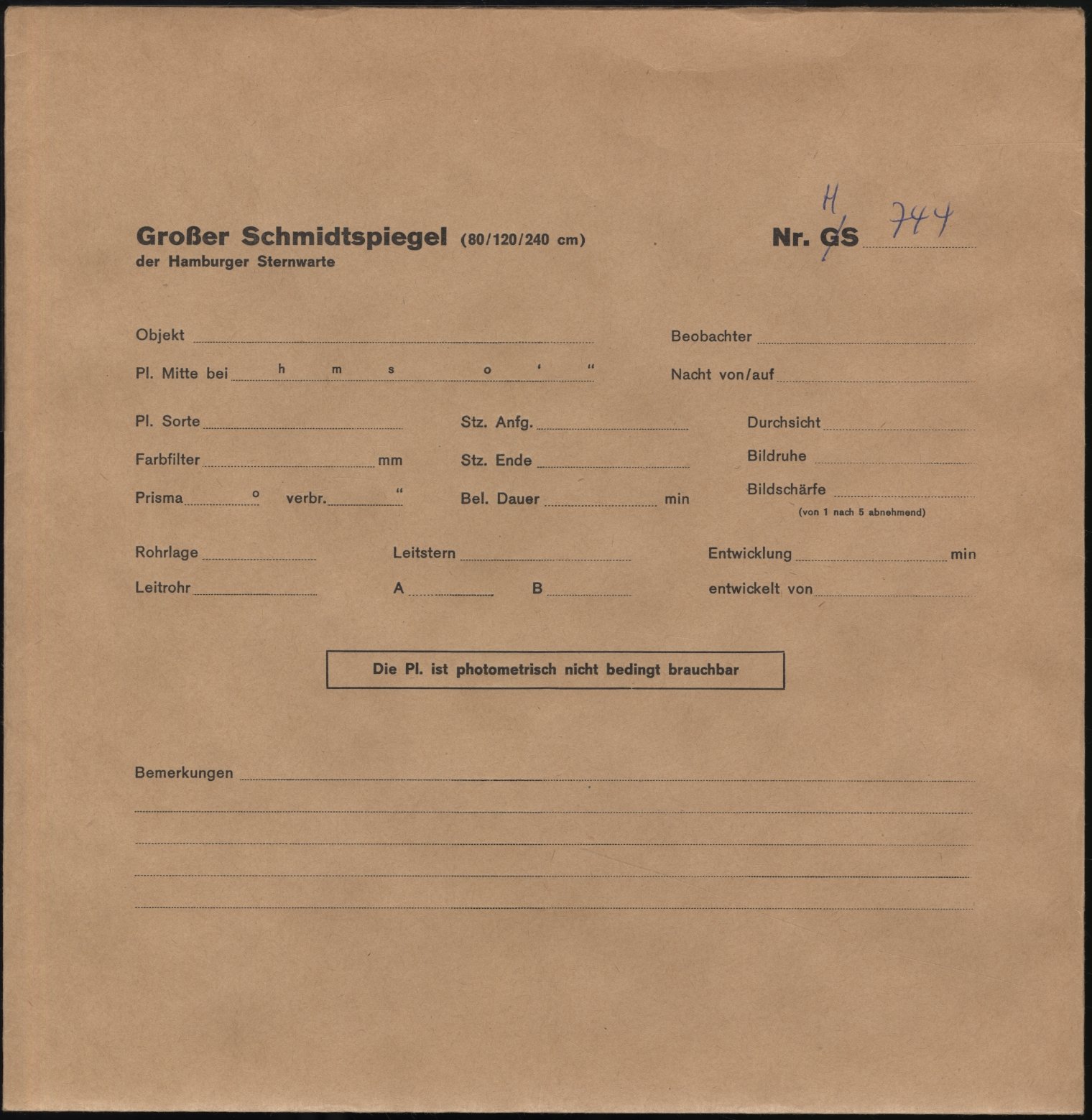 Plattenhuelle HS00744