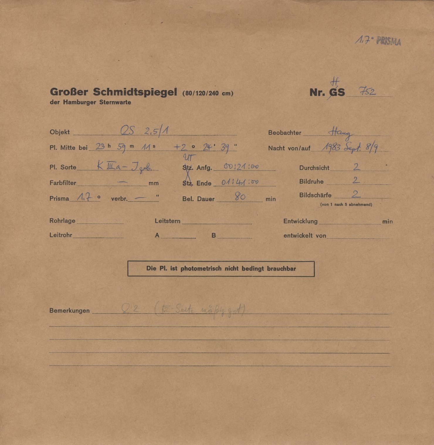 Plattenhuelle HS00752