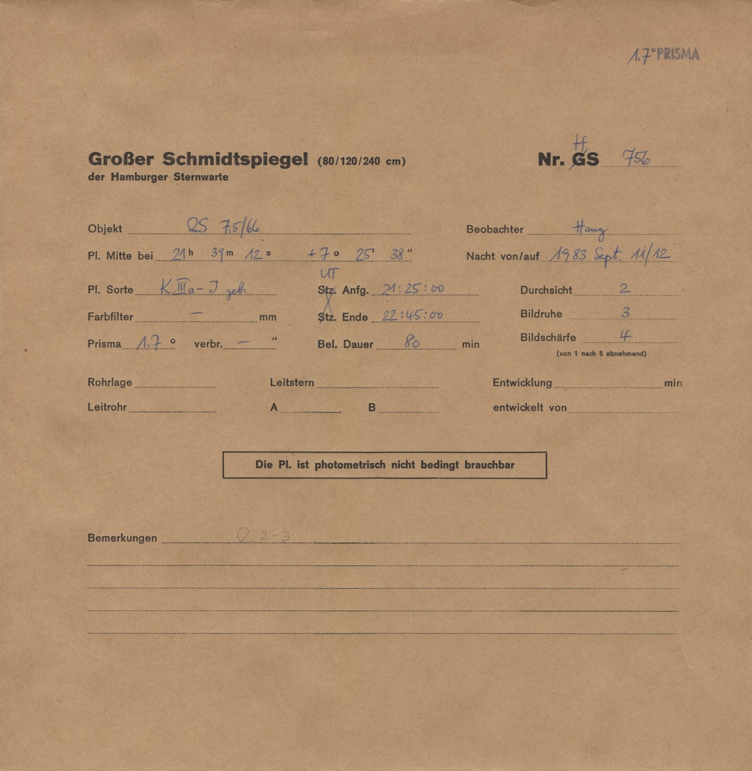 Plattenhuelle HS00756
