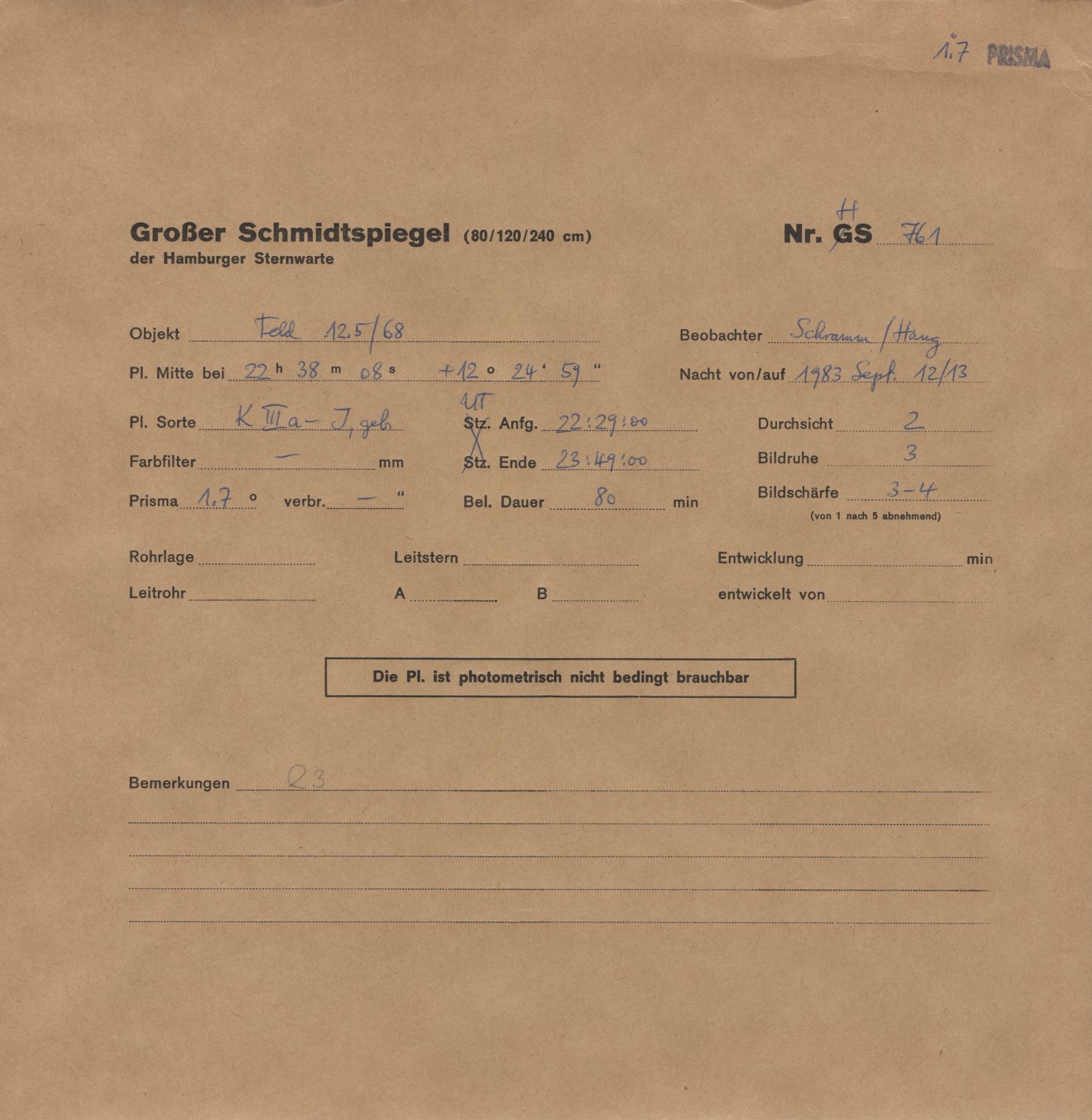 Plattenhuelle HS00761