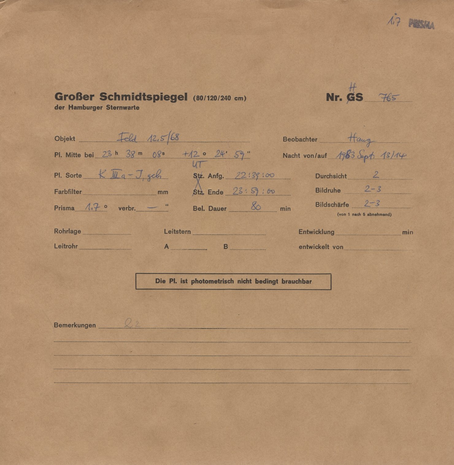 Plattenhuelle HS00765