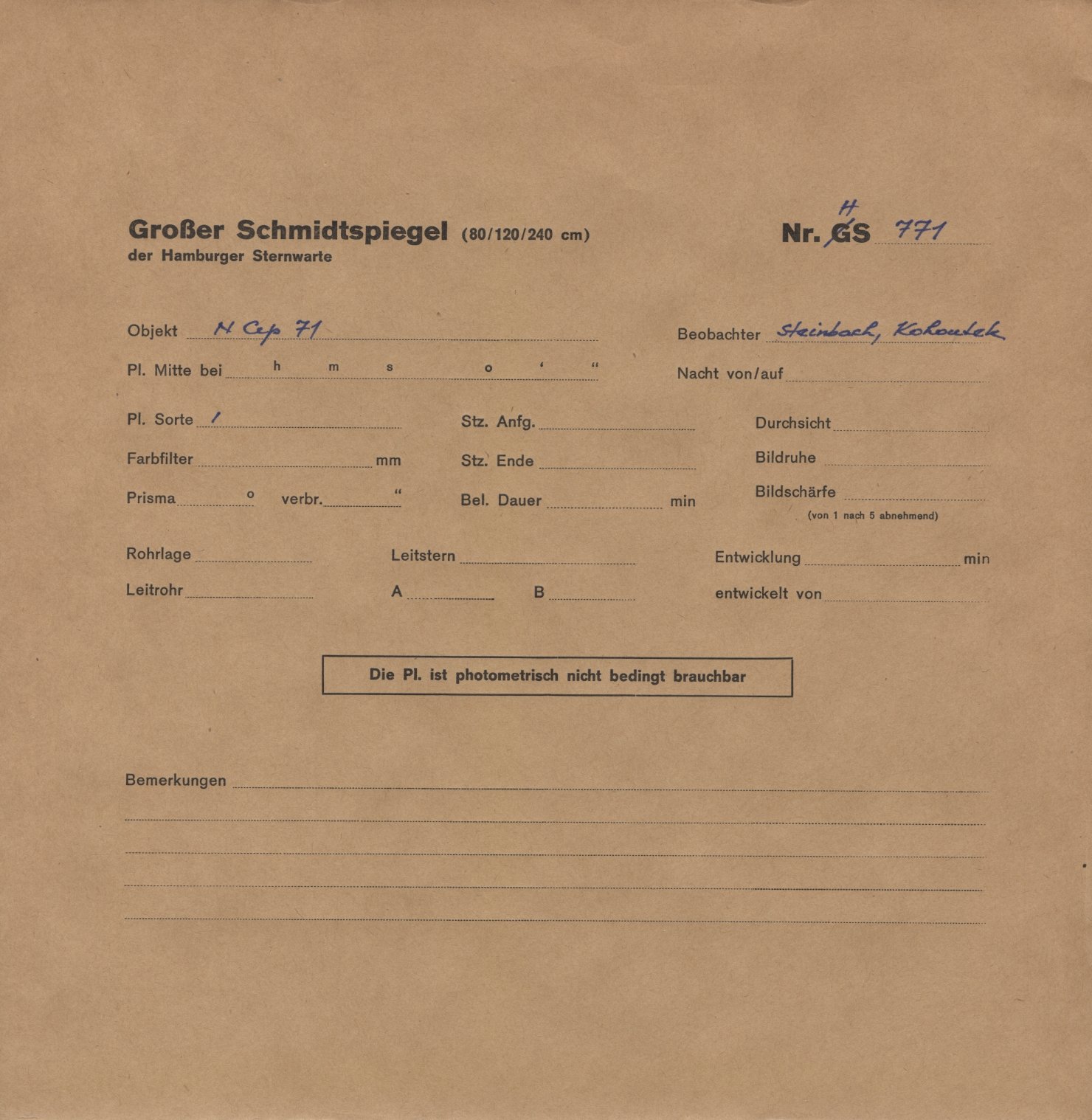 Plattenhuelle HS00771