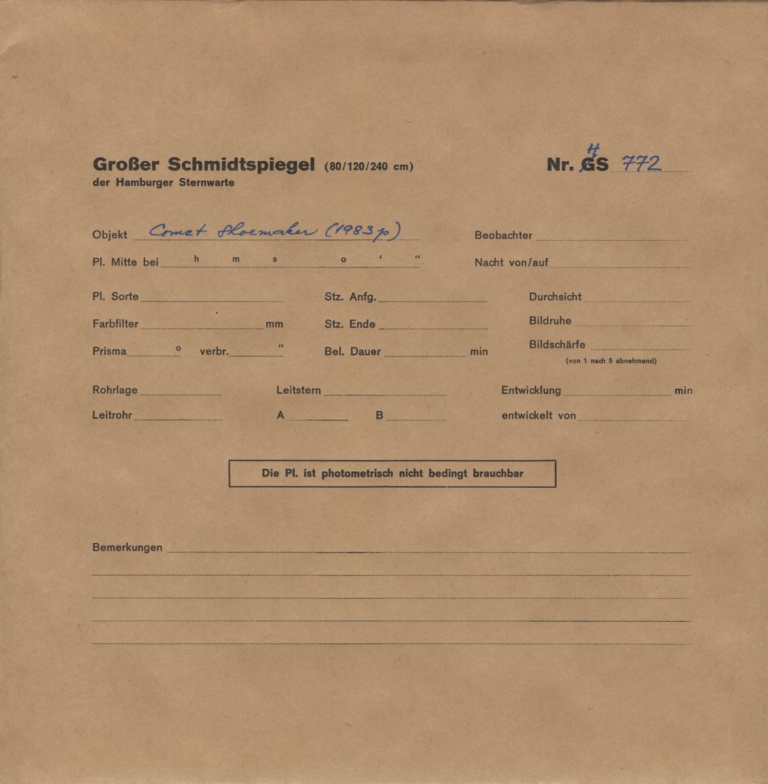 Plattenhuelle HS00772