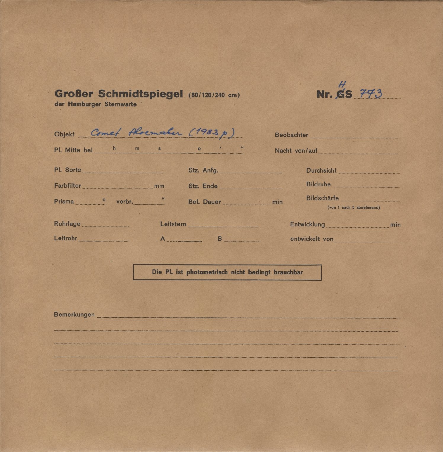 Plattenhuelle HS00773