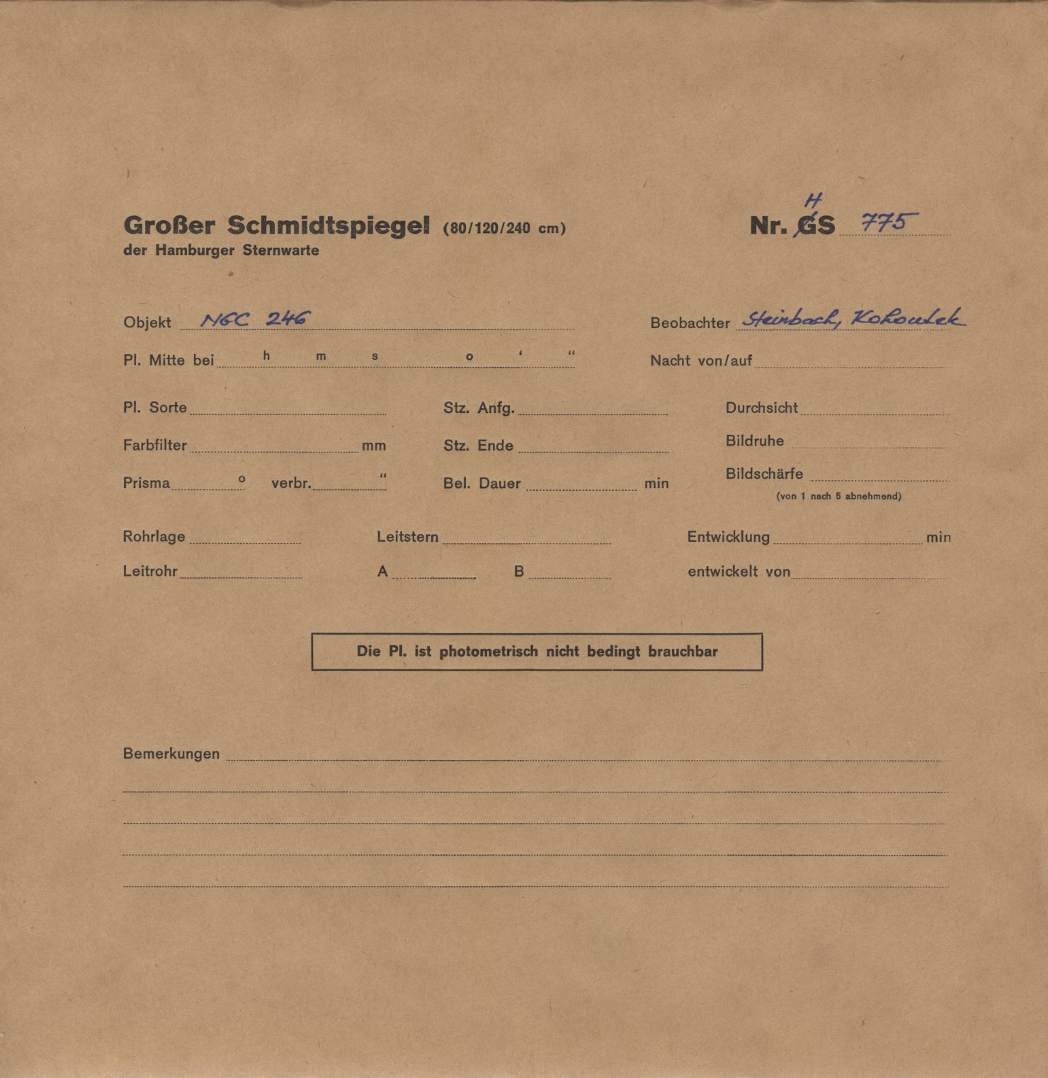 Plattenhuelle HS00775