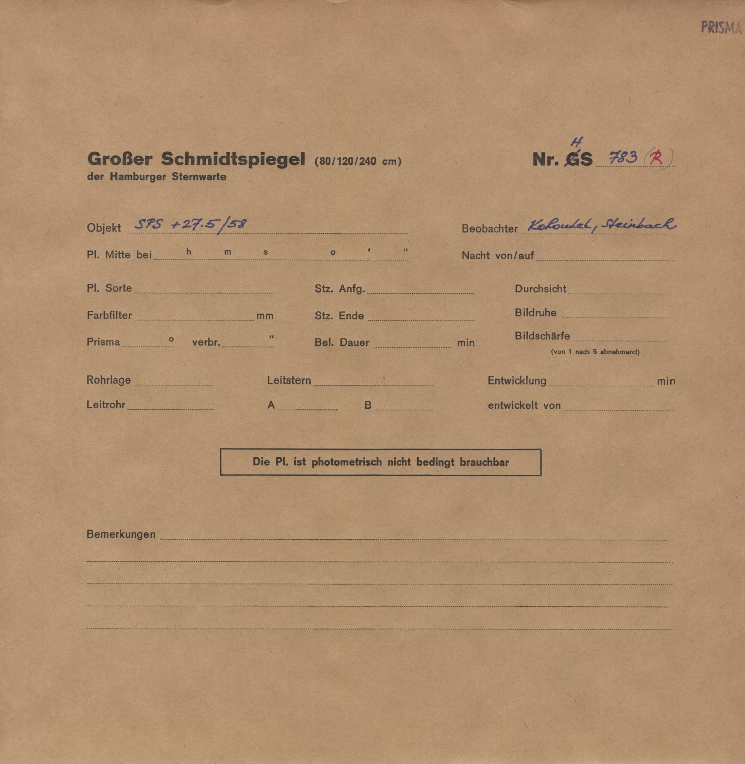 Plattenhuelle HS00783